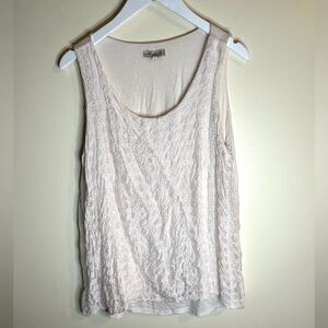 Via Signoria Italian 100% Silk Embroidered Tank Top Blouse